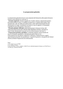 Le preparazioni galeniche