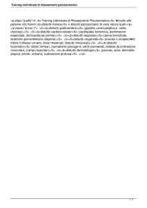 Training individuale di rilassamento psicosomatico