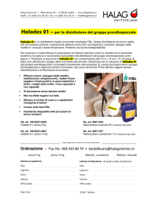 Halades 01 – per la disinfezione del gruppo