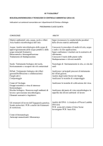 Matrici ambientali: aria, acqua, suolo e rifiuti Aria:Analisi