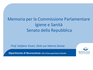 Memoria per la Commissione Parlamentare Igiene e Sanità Senato