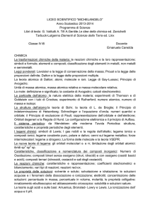Anno Scolastico 2013-2014 Programma di Scienze Libri di testo: G