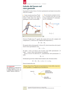 APPROFONDIMENTO – Calcolo del lavoro nel caso generale