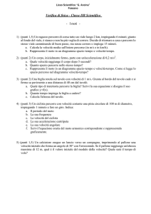 Verifica di fisica - Classe IIB Scientifico - I moti -