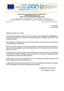 Festività di carnevale - Istituto Comprensivo "De Amicis"