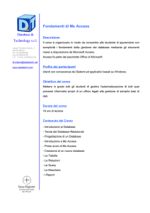 ARCHIVIO E GESTIONE DATI DIGITALI CON Ms ACCESS