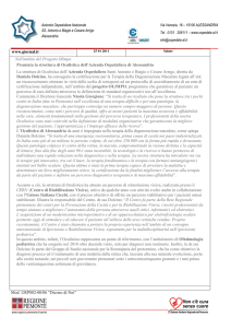 www.giornal.it Nell`ambito del Progetto Olimpo Premiata la struttura