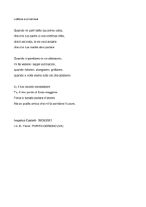 Lettera a un`amica Quando mi parli della tua prima cotta, che con