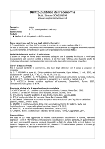 Diritto pubblico dell`economia