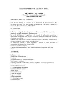 Programma di italiano 1 C