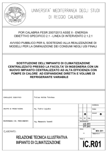 relazione tecnica illustrativa impianto di climatizzazione