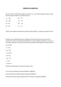 esercizi di genetica