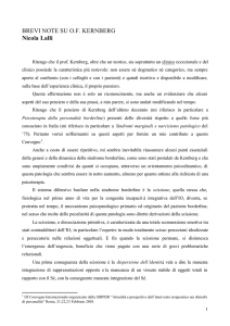 Brevi note a O. F. Kernberg
