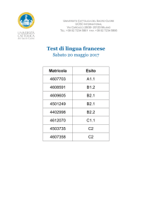 Exchange - esiti test di francese 20 maggio 2017