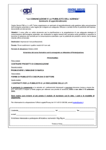 LA COMUNICAZIONE E LA PUBBLICITÀ DELL`AZIENDA