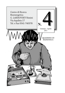 Scarica Quaderno - Centro Lakhovsky