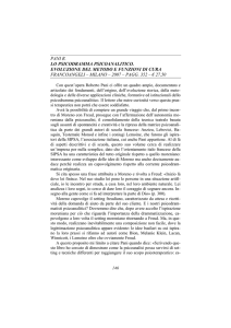 PANI R. LO PSICODRAMMA PSICOANALITICO. EVOLUZIONE DEL