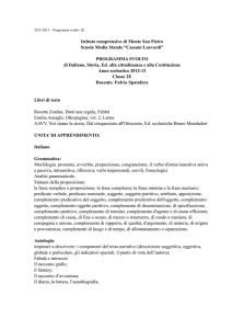 PROGRAMMA SVOLTO di Italiano, Storia, Ed. a