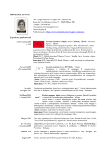 Informazioni personali Profilo Linkedin: https://www.linkedin.com/in