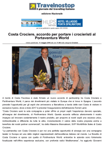 Costa Crociere, accordo per portare i crocieristi al