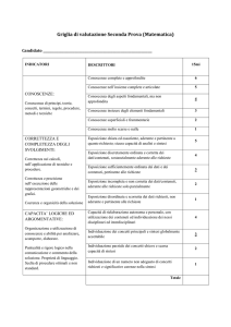 Griglia di Valutazione Matematica: Seconda Prova