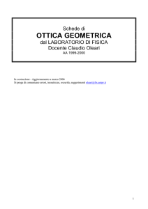 Schede di dal LABORATORIO DI FISICA Docente