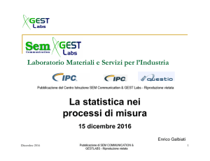 La statistica nei processi di misura