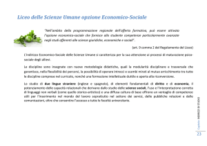Liceo delle Scienze Umane opzione Economico