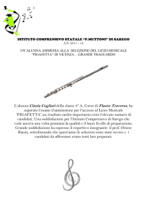 L`alunna Cinzia Cogliati della classe 3° A, Corso di Flauto Traverso