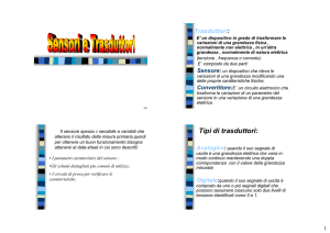 Tipi di trasduttori:
