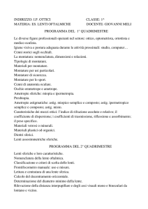es. lenti oftalmiche docente: giovanni meli programma del 1
