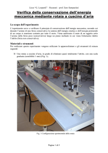 Conservazione Energia Meccanica: Esperimento Rotaia ad Aria