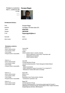 Curriculum Vitae - Istituto Bruno