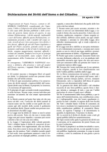 Dichiarazione dei Diritti dell`Uomo e del Cittadino