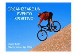 ORGANIZZARE UN EVENTO SPORTIVO