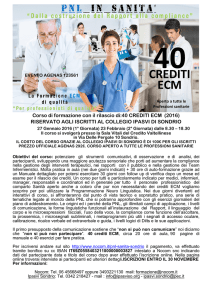 crediti ecm - Ipasvi Sondrio