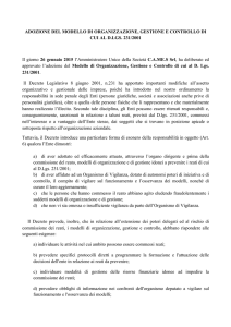 Modello di cui al D.lgs. 231/2001 - Centro di fisiochinesiterapia