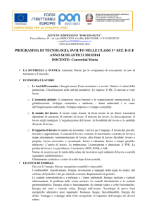 PROGRAMMA DI TECNOLOGIA S ANNO SCOLA