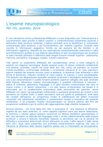 esame neuropsicologico