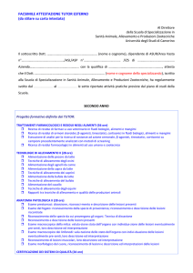 attestato veterinario tutor II anno - Scuola di Bioscienze e Medicina