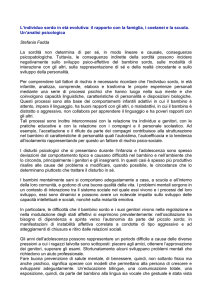 L`individuo sordo in età evolutiva: il rapporto con la