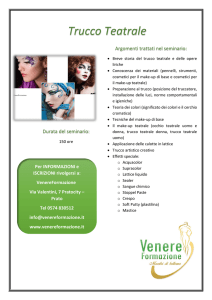 Trucco Teatrale - VenereFormazione Corsi di formazione per