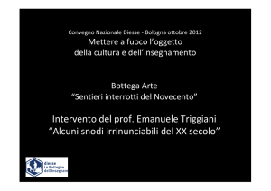 Alcuni snodi irrinunciabili del XX secolo