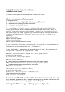 Esempio di test Sociologia B