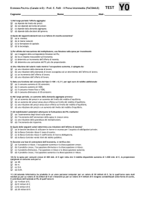 ECONOMIA POLITICA (Canale AD) – Prof. E. Felli
