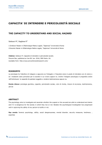 Capacità di intendere e pericolosità sociale