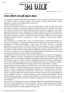 Fare affari con gli open data - Centro Nexa