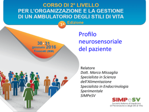 Profilo neurosensoriale del paziente