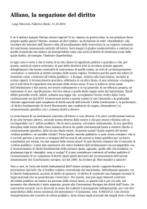 Alfano, la negazione del diritto