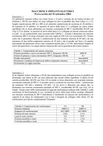 MACCHINE E IMPIANTI ELETTRICI Prova scritta del 10 settembre